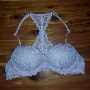 PINK Date Lace Racerback Push Up Bra